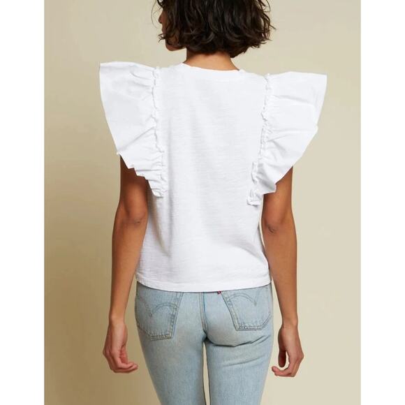 Nation Ltd. White Ruffle Sleeveless Top - Picture 5 of 9